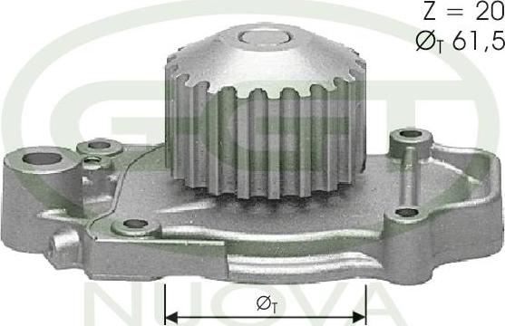 GGT PA10575 - Водяний насос autocars.com.ua