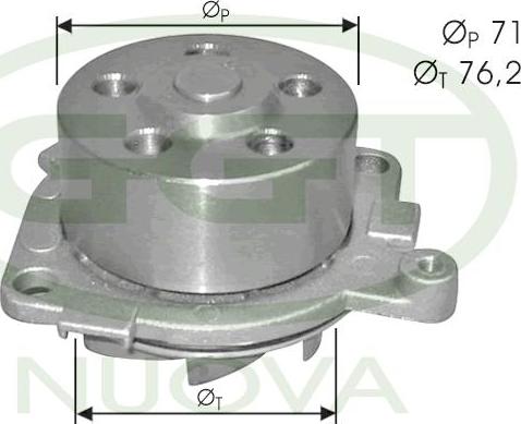 GGT PA10749 - Водяний насос autocars.com.ua