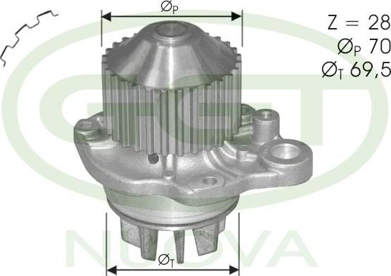 GGT PA11113 - Водяний насос autocars.com.ua