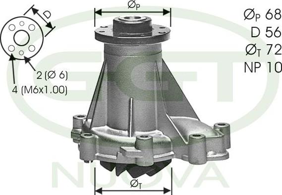 GGT PA11134 - Водяной насос autodnr.net