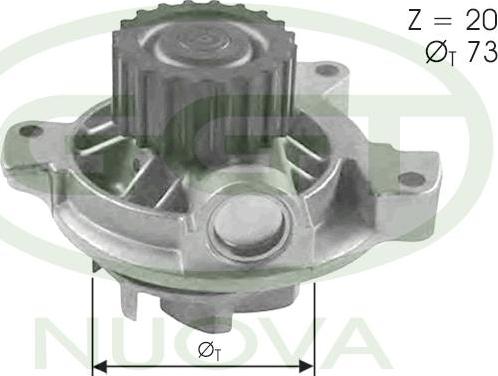 GGT PA12024 - Водяний насос autocars.com.ua