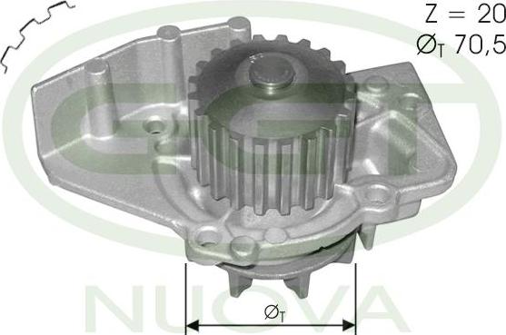 GGT PA12049 - Водяний насос autocars.com.ua