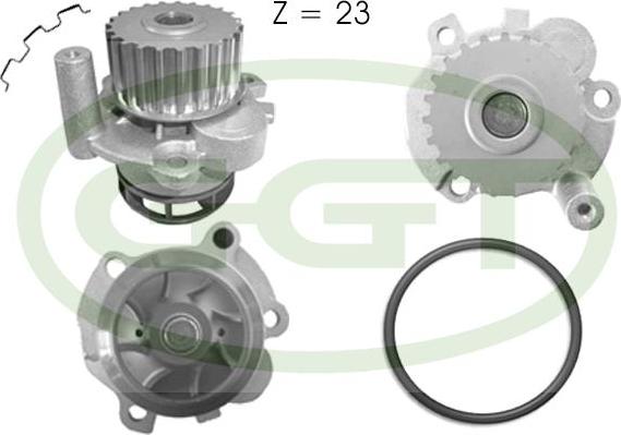 GGT PA12525MI - Водяний насос autocars.com.ua