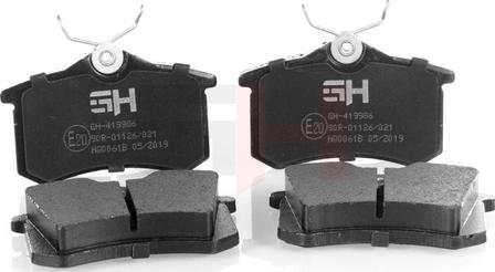GH GH-419986 - Гальмівні колодки дискові зад. Citroen-Peugeot-Renault-VAG 17mm autocars.com.ua