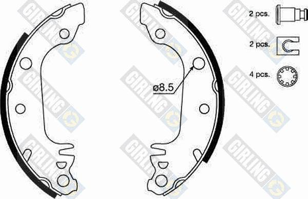 Girling 5161393 - Комплект гальм, барабанний механізм autocars.com.ua