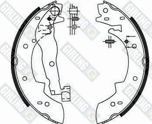 Girling 5161901 - Комплект тормозных колодок, барабанные avtokuzovplus.com.ua