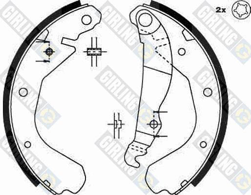 Girling 5162149 - Комплект тормозных колодок, барабанные avtokuzovplus.com.ua