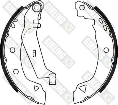 Girling 5185383 - Комплект тормозных колодок, барабанные autodnr.net