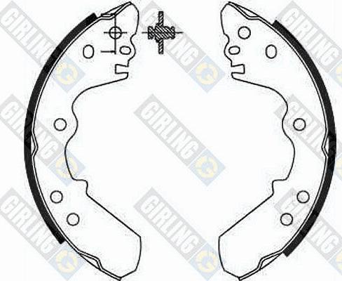 Girling 5185519 - Комплект тормозных колодок, барабанные autodnr.net