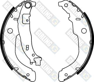 Girling 5187314 - Комплект тормозных колодок, барабанные autodnr.net