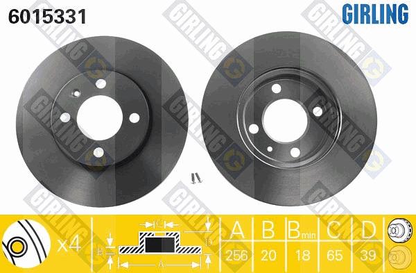 Girling 6015331 - Гальмівний диск autocars.com.ua