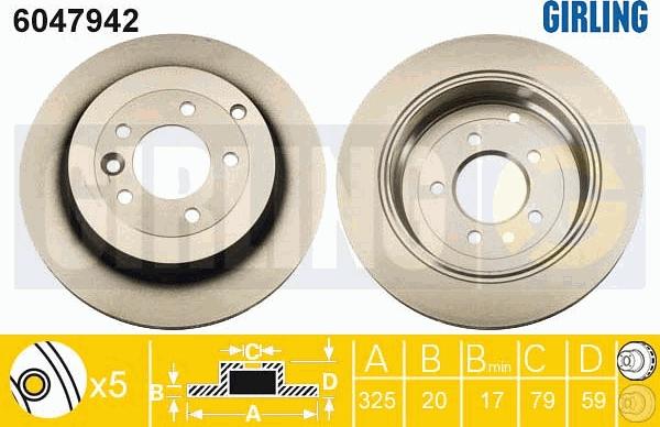 Girling 6047942 - Гальмівний диск autocars.com.ua