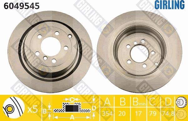 Girling 6049545 - Гальмівний диск autocars.com.ua