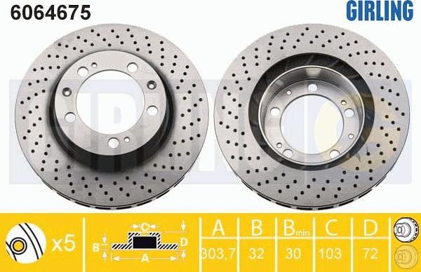 Girling 6064675 - Тормозной диск autodnr.net