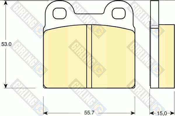 Girling 6101022 - Гальмівні колодки, дискові гальма autocars.com.ua