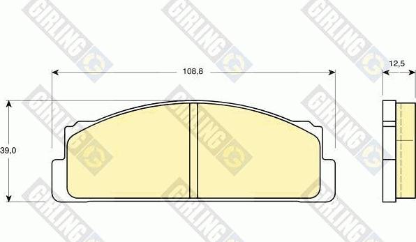 Girling 6101053 - Гальмівні колодки, дискові гальма autocars.com.ua