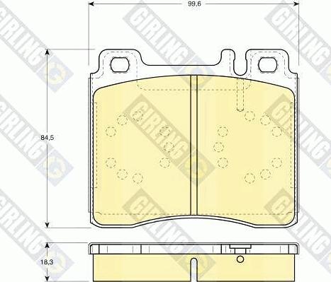 Girling 6101132 - Гальмівні колодки, дискові гальма autocars.com.ua