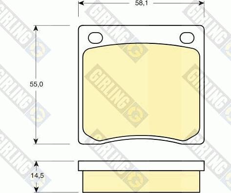 Girling 6101269 - Гальмівні колодки, дискові гальма autocars.com.ua