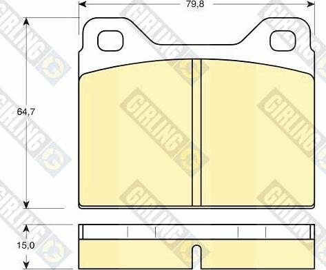 Girling 6101312 - Тормозные колодки, дисковые, комплект autodnr.net