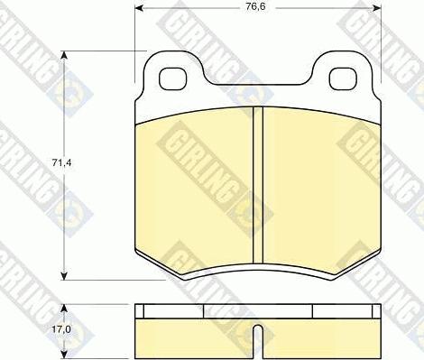 Girling 6101361 - Гальмівні колодки, дискові гальма autocars.com.ua