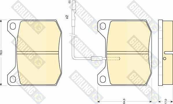 Girling 6101511 - Тормозные колодки, дисковые, комплект avtokuzovplus.com.ua