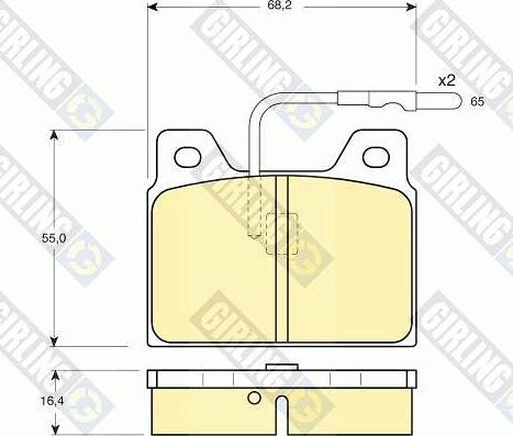 Girling 6101561 - Гальмівні колодки, дискові гальма autocars.com.ua