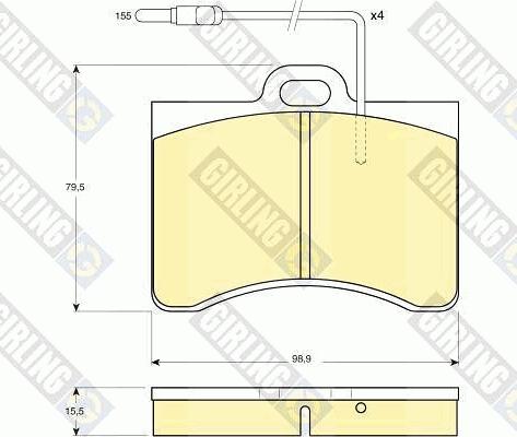 Girling 6101659 - Тормозные колодки, дисковые, комплект avtokuzovplus.com.ua