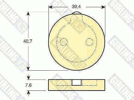 Girling 6101669 - Гальмівні колодки, стояночні дискові гальма autocars.com.ua