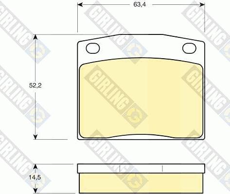 Girling 6101719 - Гальмівні колодки, дискові гальма autocars.com.ua