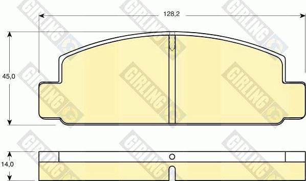 Girling 6101769 - Тормозные колодки, дисковые, комплект avtokuzovplus.com.ua