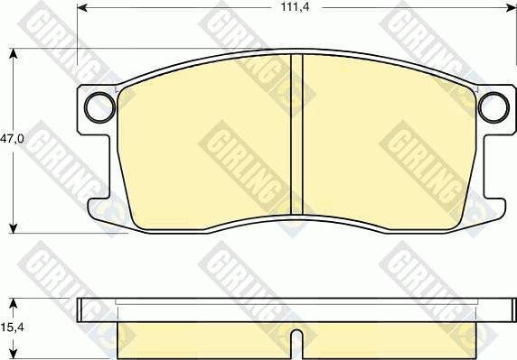 Girling 6101859 - Тормозные колодки, дисковые, комплект avtokuzovplus.com.ua