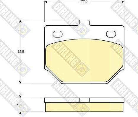 Girling 6101879 - Тормозные колодки, дисковые, комплект avtokuzovplus.com.ua