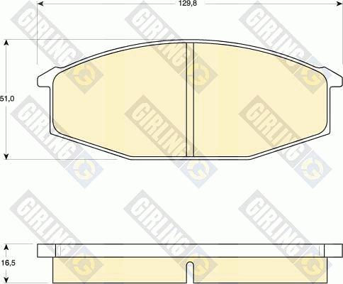 Girling 6101909 - Тормозные колодки, дисковые, комплект autodnr.net