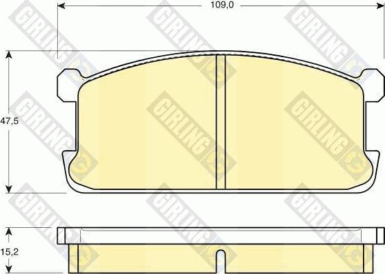 Girling 6101949 - Тормозные колодки, дисковые, комплект avtokuzovplus.com.ua