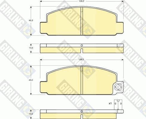 Girling 6101969 - Тормозные колодки, дисковые, комплект avtokuzovplus.com.ua