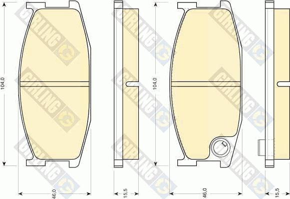 Girling 6102009 - Тормозные колодки, дисковые, комплект autodnr.net