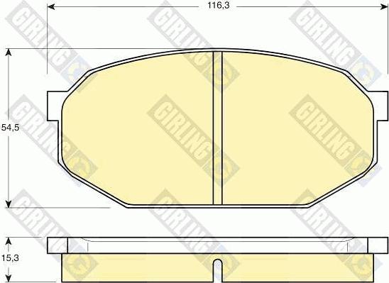 Girling 6102039 - Гальмівні колодки, дискові гальма autocars.com.ua