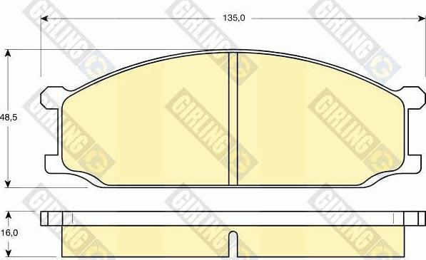 Girling 6102049 - Тормозные колодки, дисковые, комплект autodnr.net