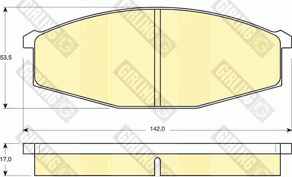 Girling 6102519 - Гальмівні колодки, дискові гальма autocars.com.ua