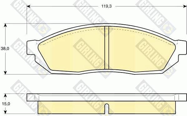 Girling 6102549 - Тормозные колодки, дисковые, комплект avtokuzovplus.com.ua