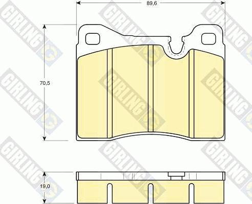 Girling 6102612 - Тормозные колодки, дисковые, комплект avtokuzovplus.com.ua