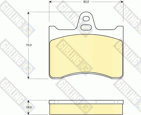 Girling 6102629 - Тормозные колодки, дисковые, комплект avtokuzovplus.com.ua