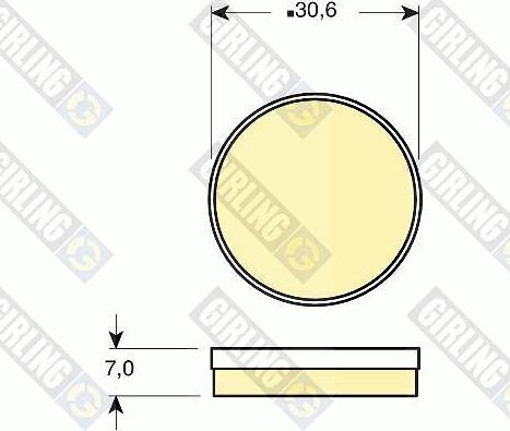 Girling 6102719 - Комплект тормозных колодок, стояночный тормоз autodnr.net