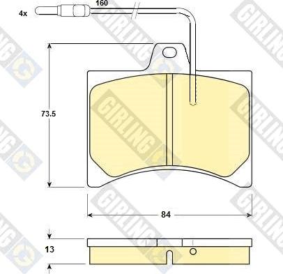 Girling 6102769 - Гальмівні колодки, дискові гальма autocars.com.ua