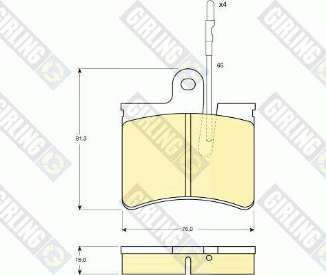 Girling 6102879 - Гальмівні колодки, дискові гальма autocars.com.ua