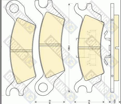 Girling 6102909 - Тормозные колодки, дисковые, комплект avtokuzovplus.com.ua