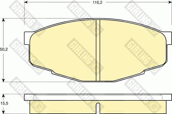 Girling 6102939 - Гальмівні колодки, дискові гальма autocars.com.ua