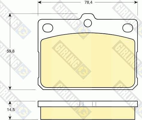 Girling 6102959 - Тормозные колодки, дисковые, комплект avtokuzovplus.com.ua