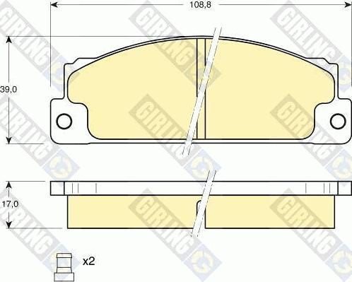 Girling 6102963 - Гальмівні колодки, дискові гальма autocars.com.ua