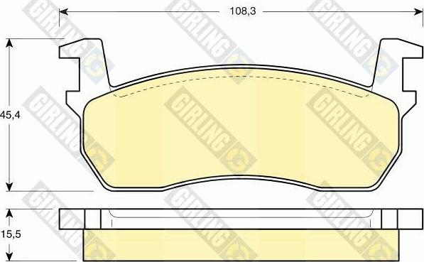 Girling 6103039 - Гальмівні колодки, дискові гальма autocars.com.ua